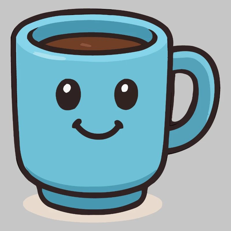 Fröhlicher Kaffeebecher