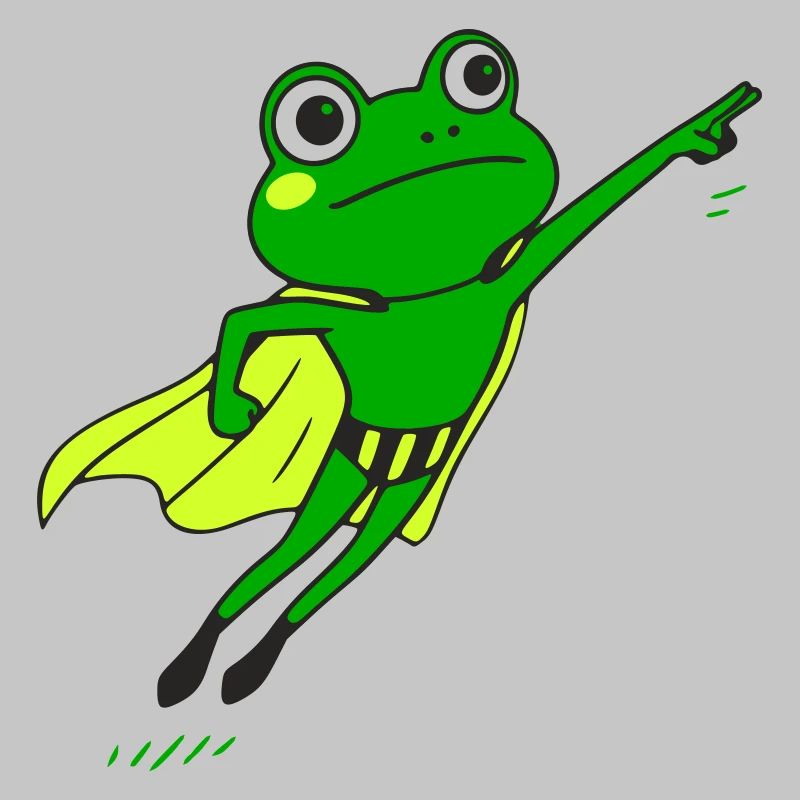 Froschheld im Supercape