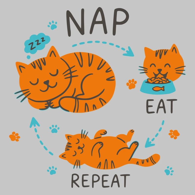 Nap Eat Repeat Katzendesign