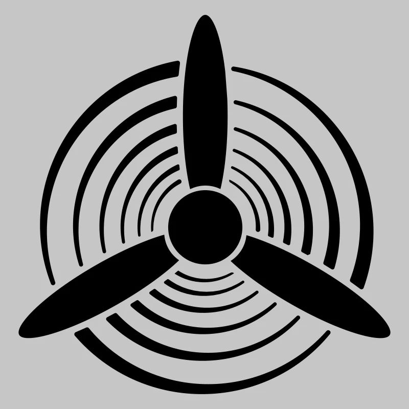 Einfarbiger grafischer Propeller