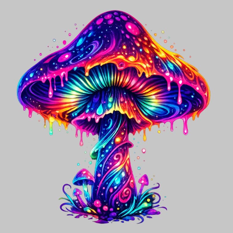 Psychedelic Rainbow Mushroom