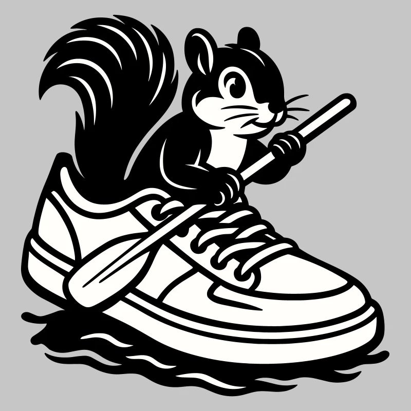 Eichhörnchen im Sneaker!