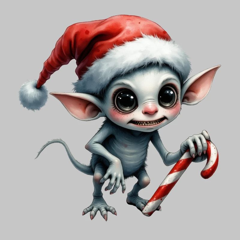 Elfe de Noël avec canne