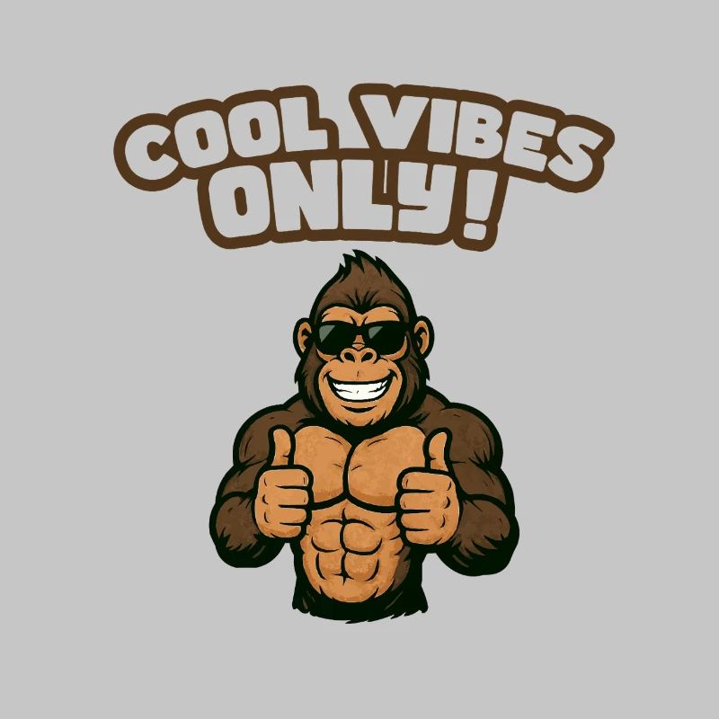 Gorilla mit Cool Vibes