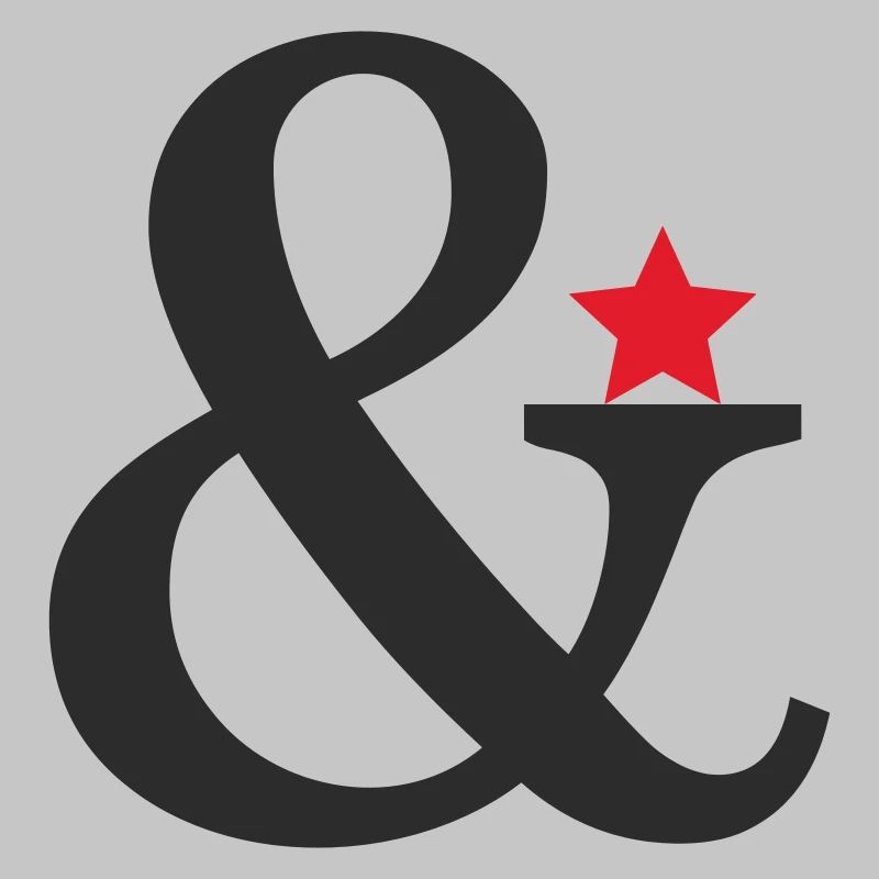 Éventille avec accent en étoile rouge