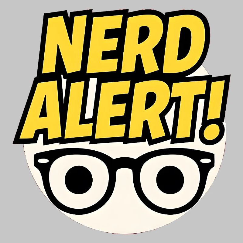 Nerd Alert Spaßdesign mit Brille