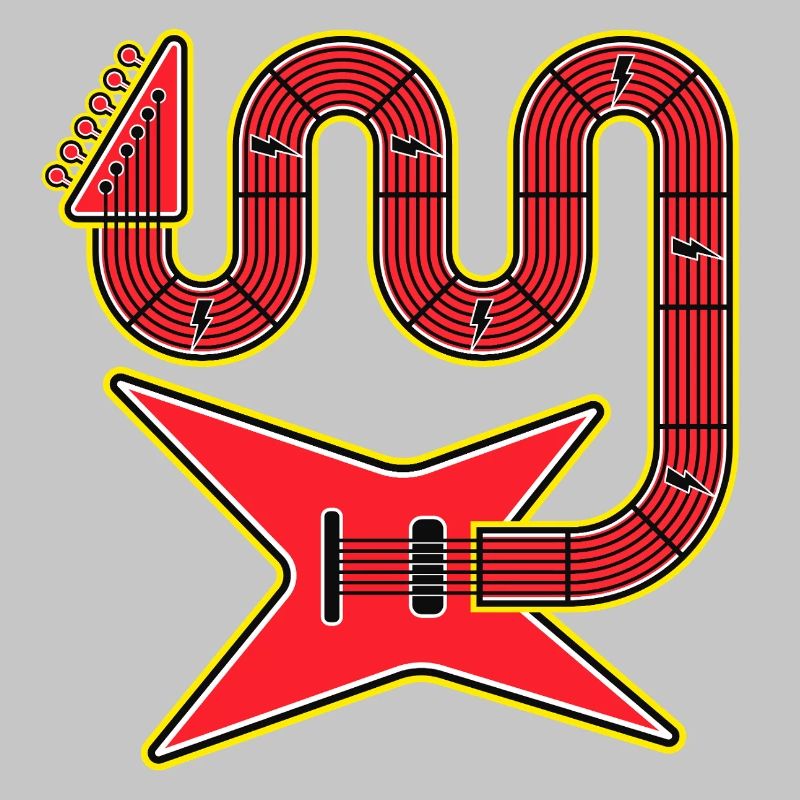 Rote Abstract Shape E-Gitarre