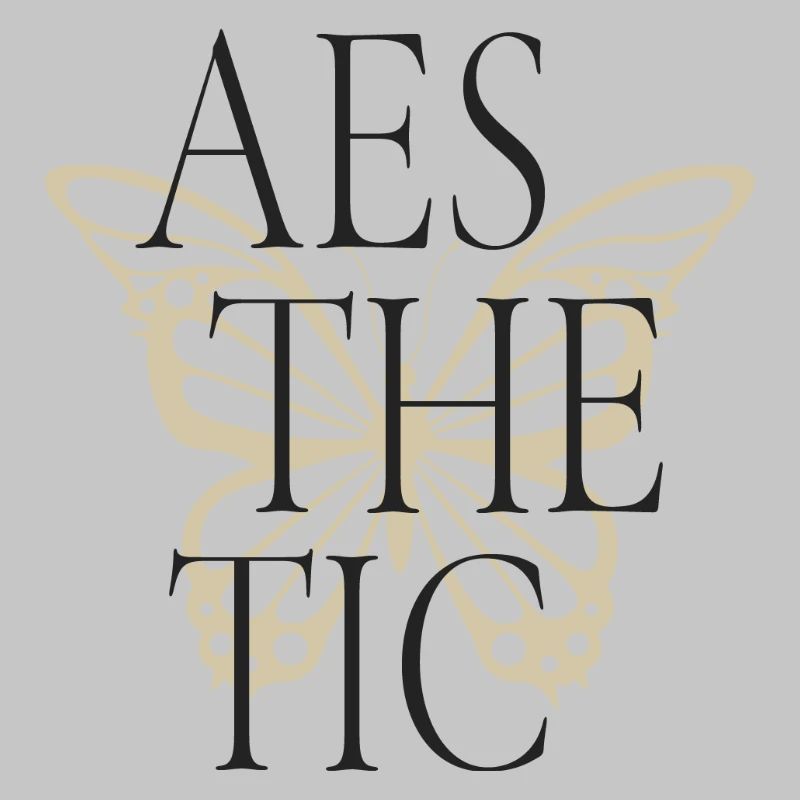 Typographie Esthétique Papillon Tee