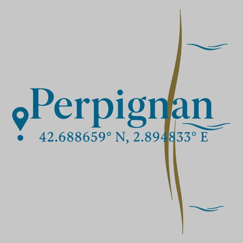Perpignan Coastal Coordinates Emblem
