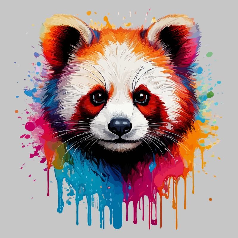 Panda Aquarellfarben Explosion