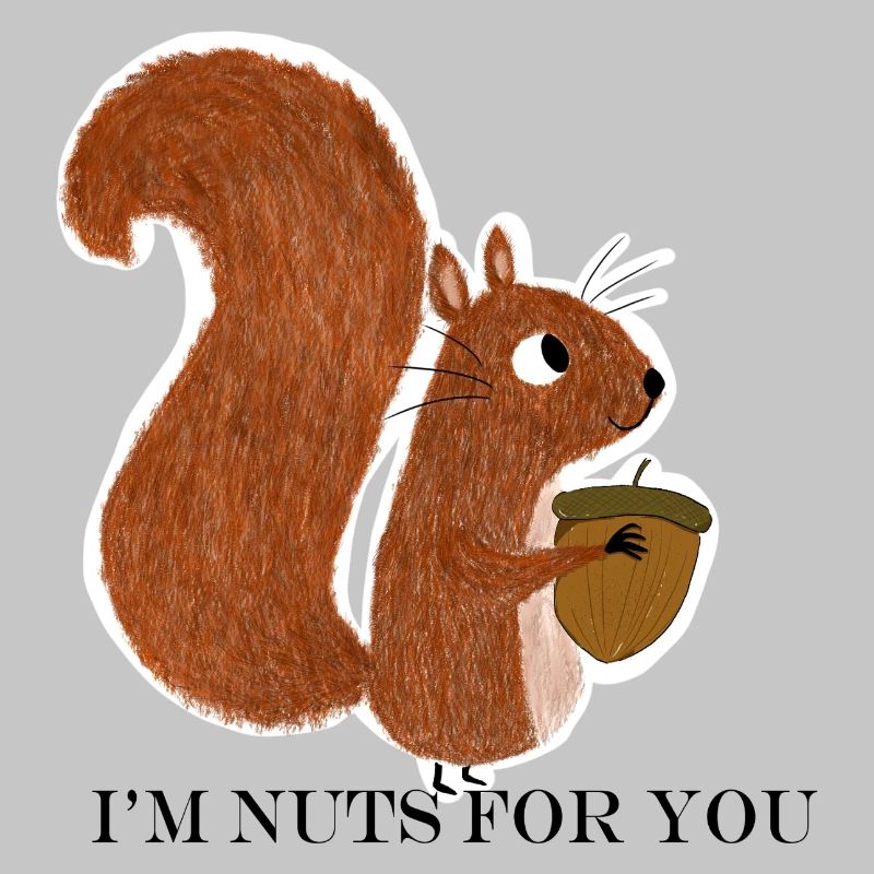 Eichhörnchen mit Eichel