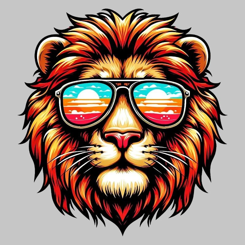 Löwe mit Sonnenbrille