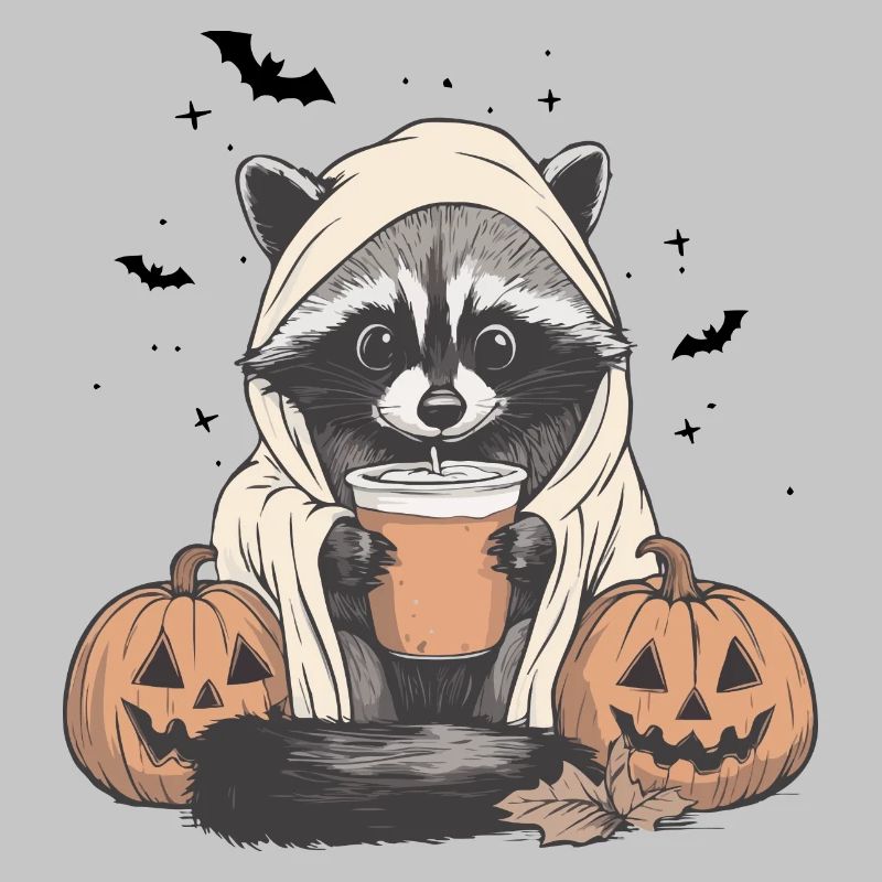 Halloween Pullover, Waschbär Halloween, Geschenk