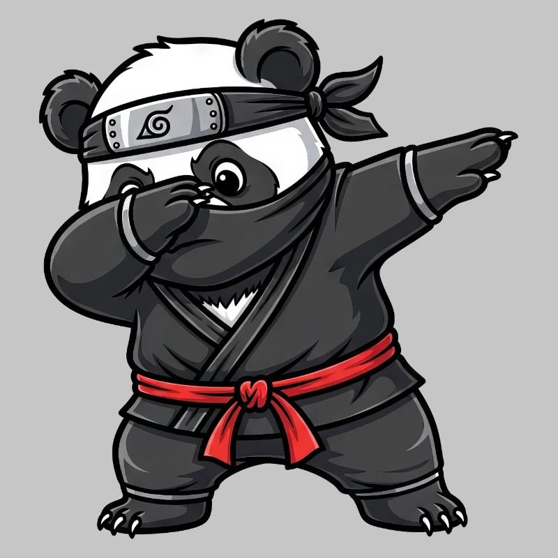 Ninja Panda Samurai Japan Tradition 
