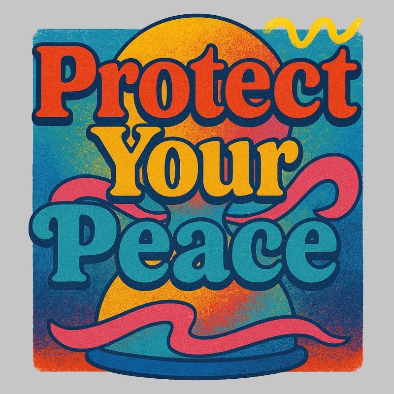Protect Your Peace Retro Sunset
