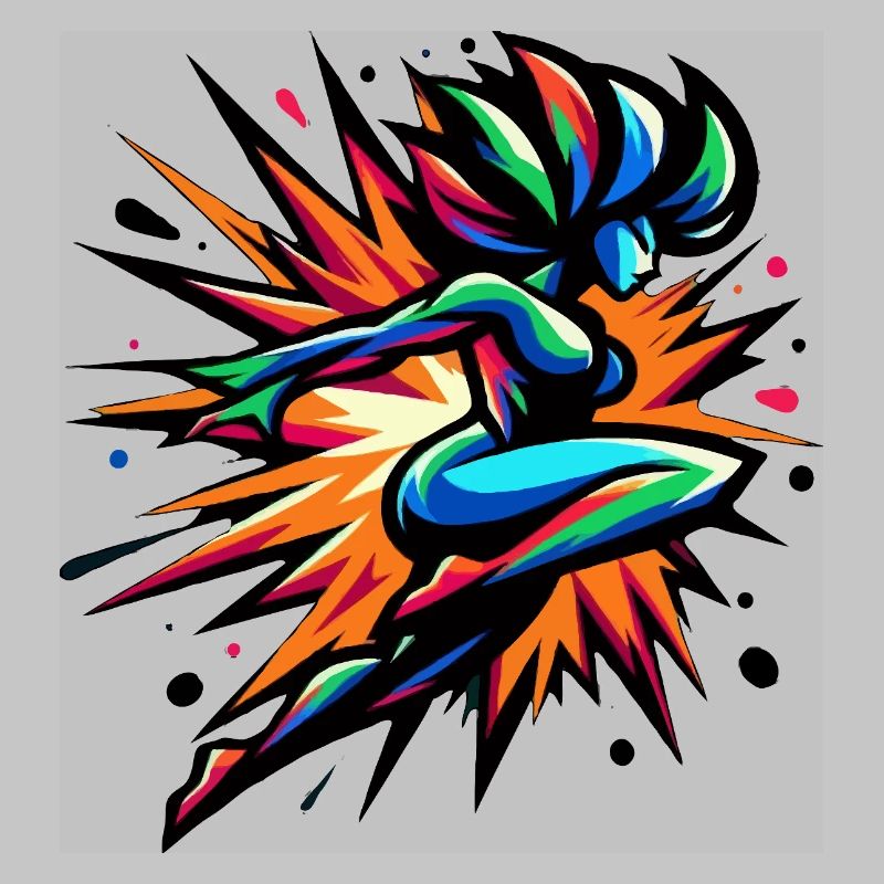 Bunter Neon-Sprinter
