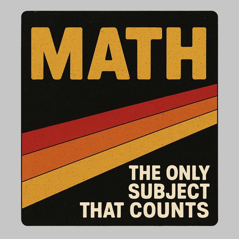 Retro Math Counts Poster