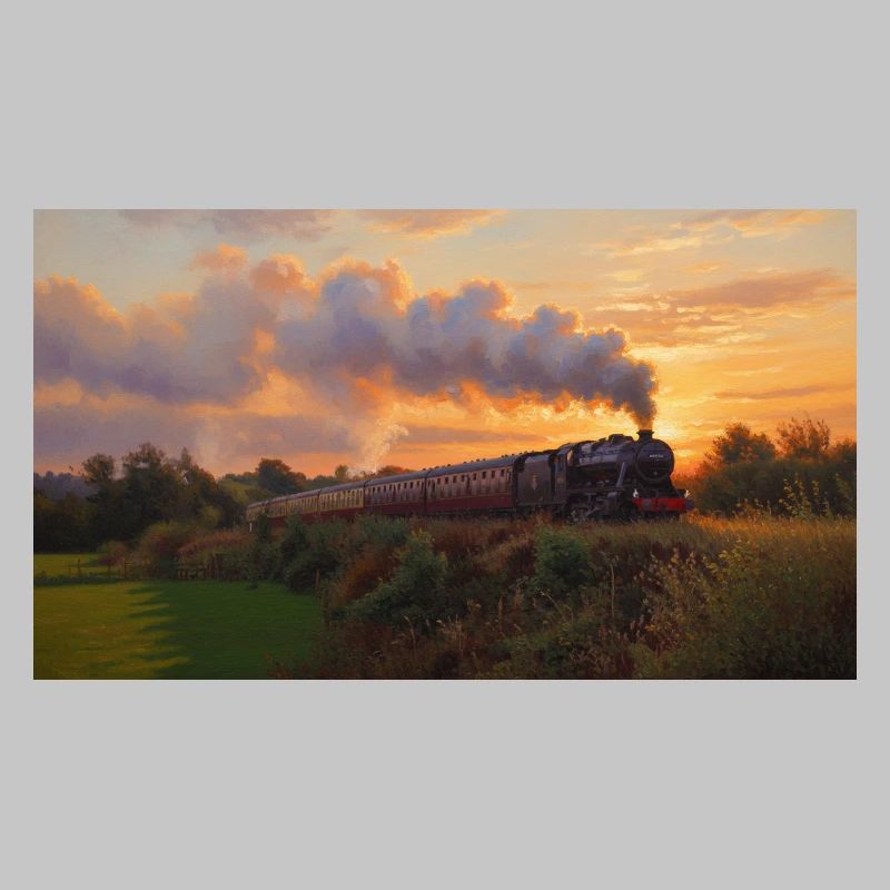 Sunset Steam Train