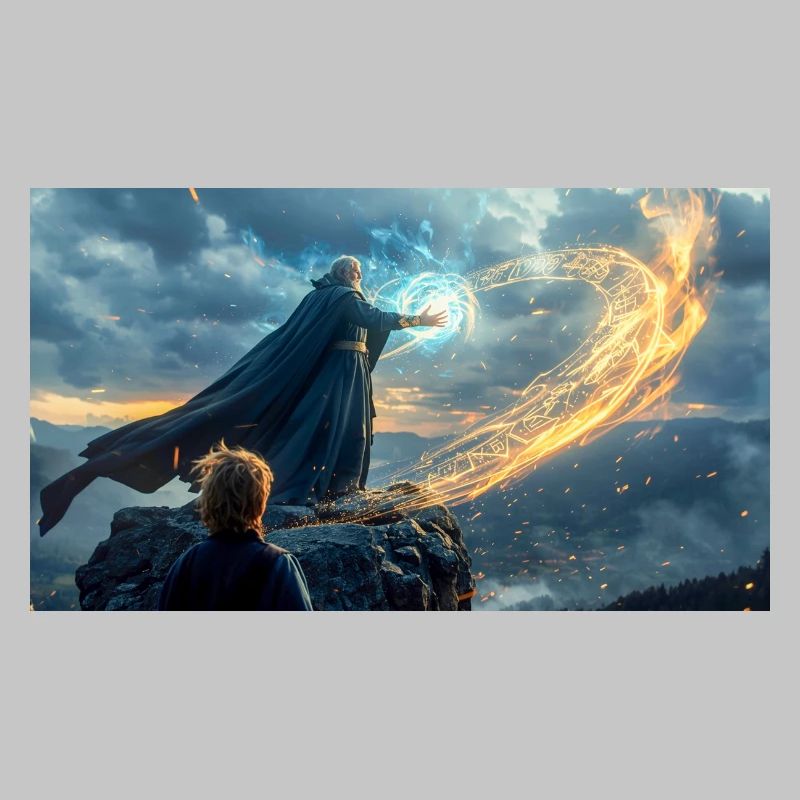 Merlin et Arthur dirigent les chevaliers