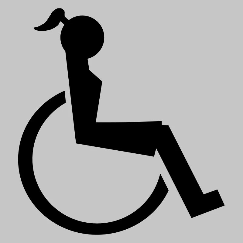 Logo der Dame oder des Mädchens im Rollstuhl. Bild*