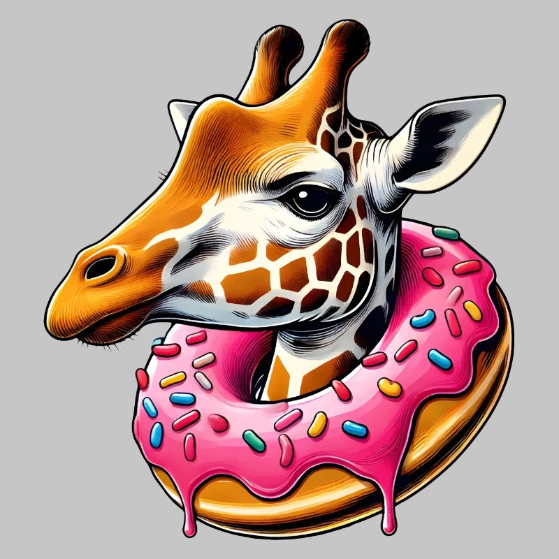funny eye candy - giraffe with donut