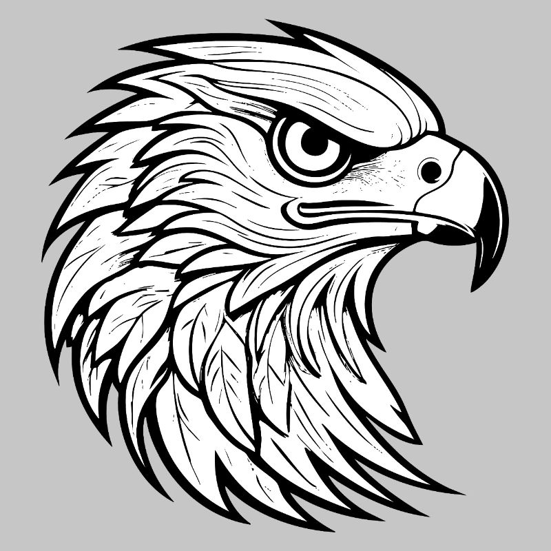Stylized eagle head design