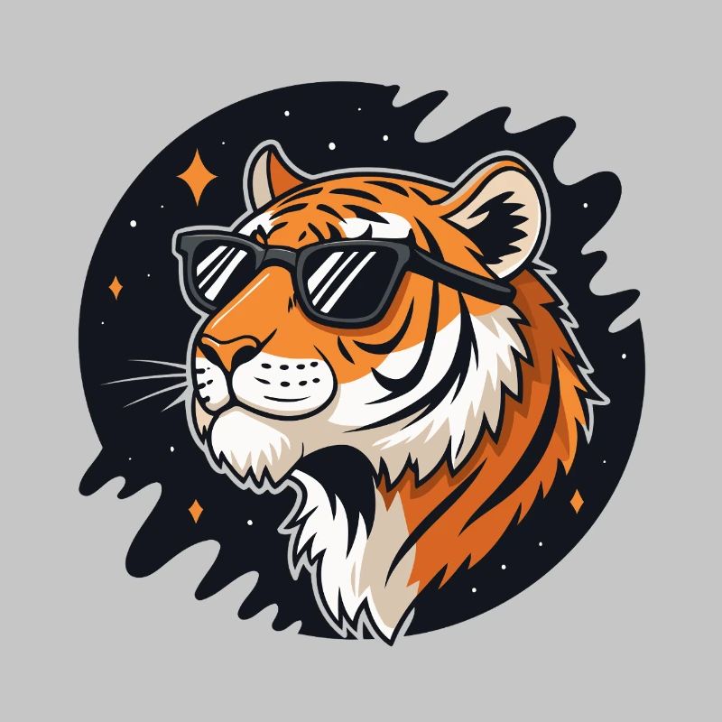 Kosmische Tigerbrille