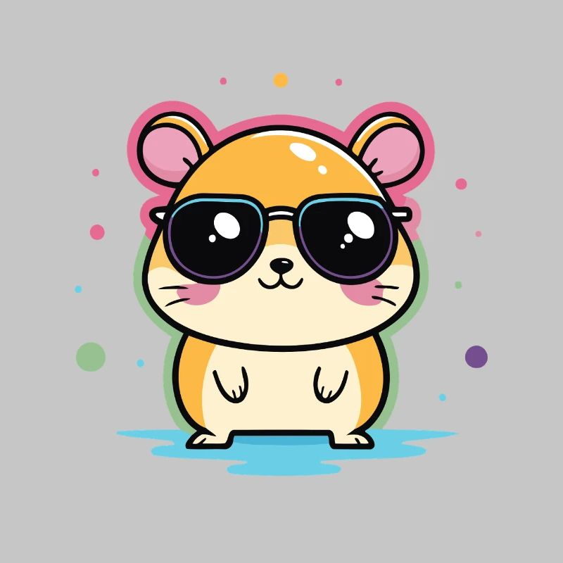 Hamster Cool Goggles and Confetti