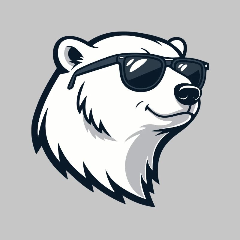 Eisbär mit Brille