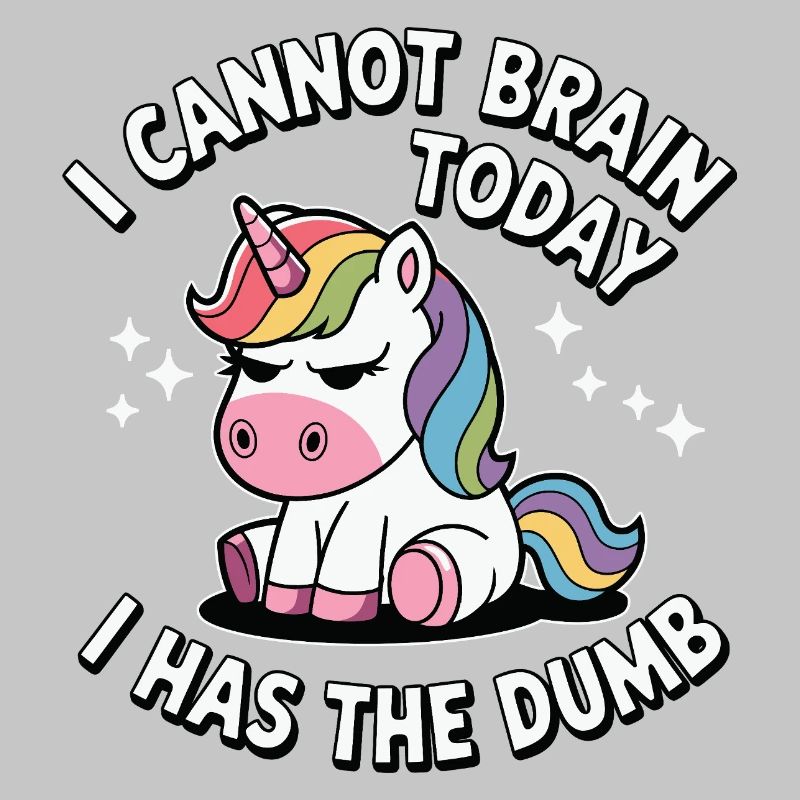 Unicorn Meme: Brain Today Floppy Gift