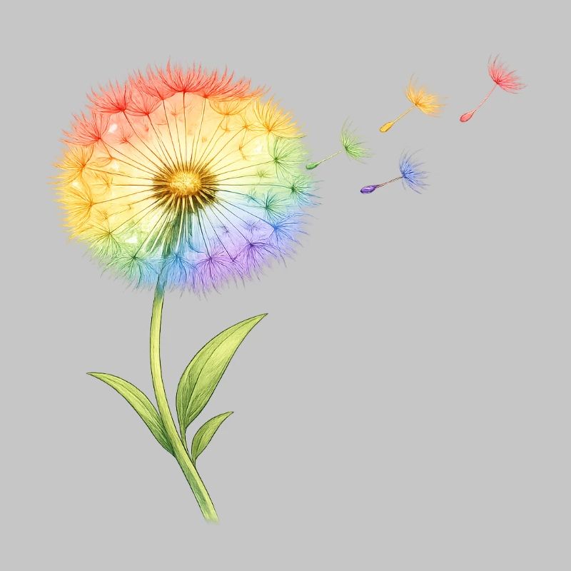 Regenbogen Pusteblume