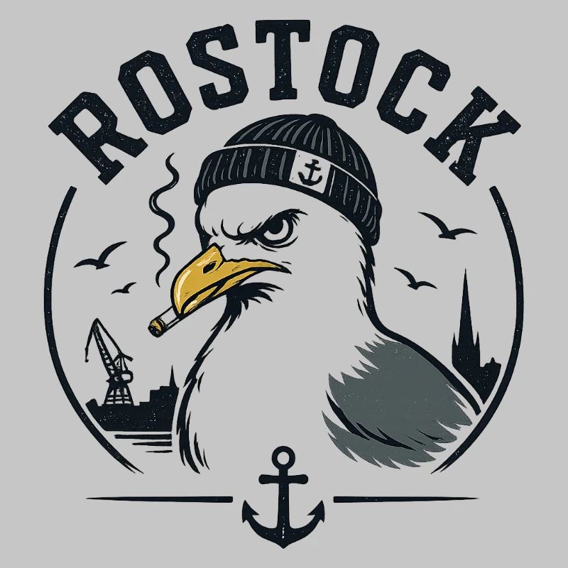 Rostock Möwe mit Pfeife