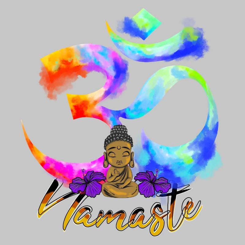 Namaste Arc Iris Bouddha