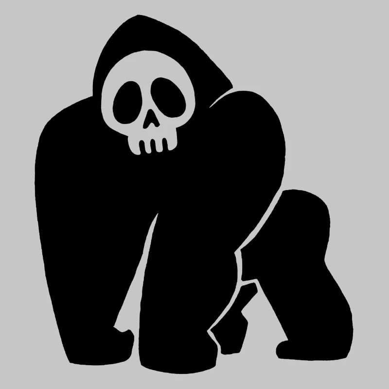 Schwarzer Gorilla Schädel