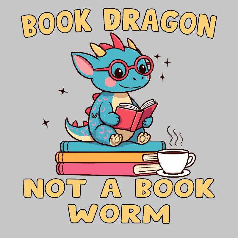 Drache Bibliophile Eule