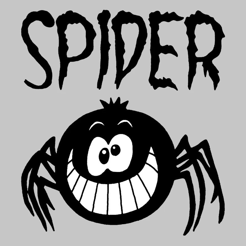 Die lächelnde schwarze Spinne