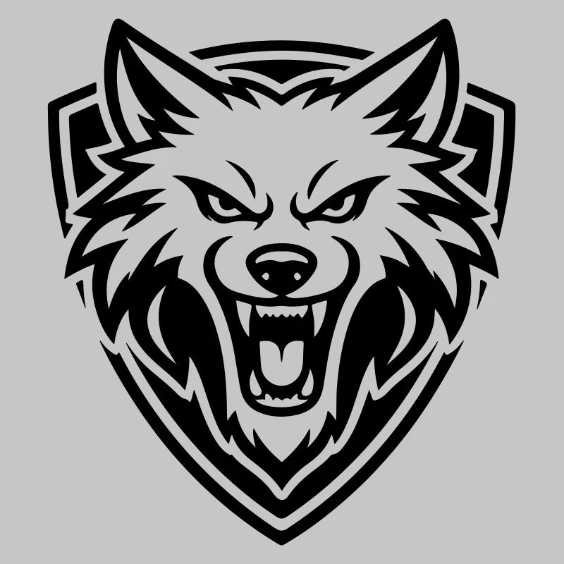 Wolf Kopf Wappen