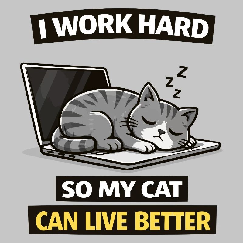 Funny Cat Office Meme – I Work Hard Cat