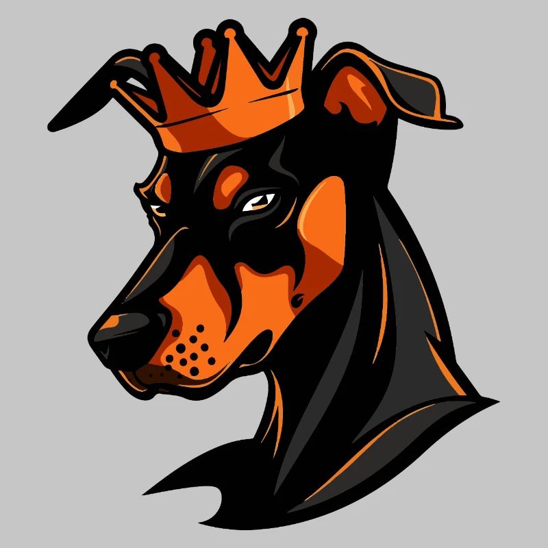 Doberman Hund Krone