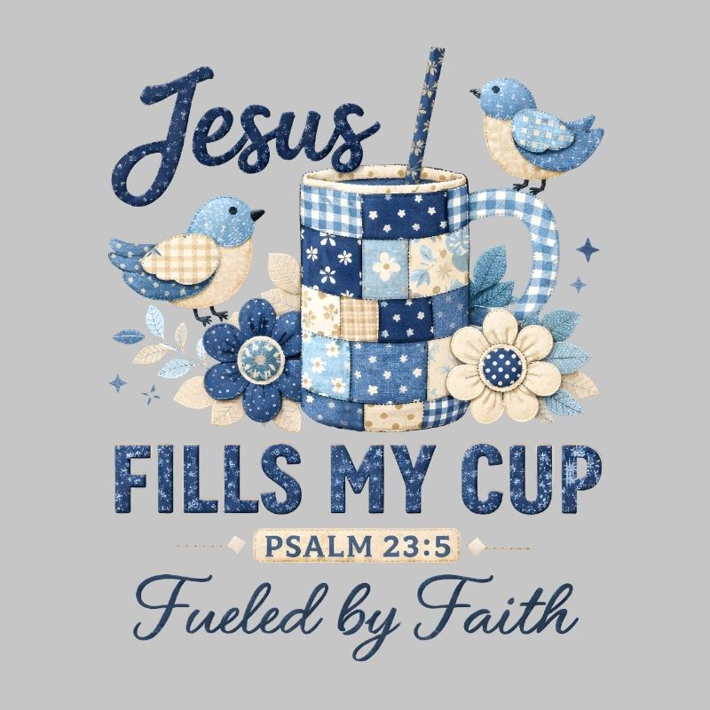 Jésus remplit ma coupe Patchwork Foi Dieu