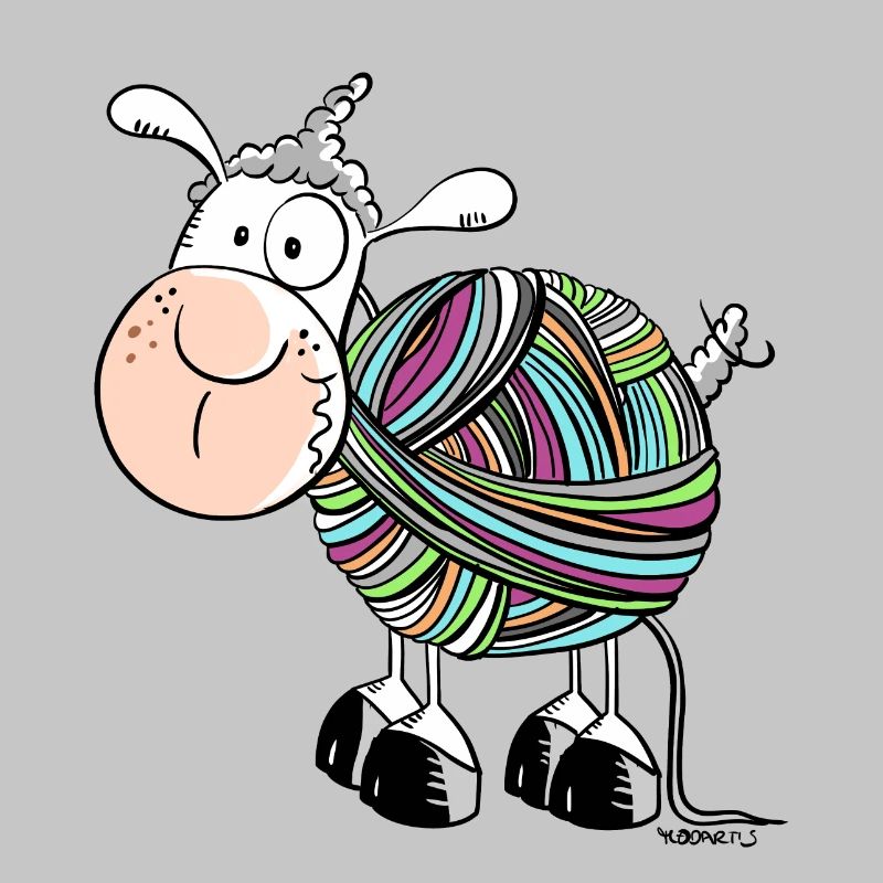 Coloured Sheep - Sheep - Comic - wool