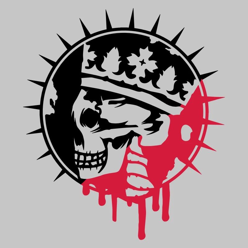 Totenschädel mit Krone Graffiti Patch