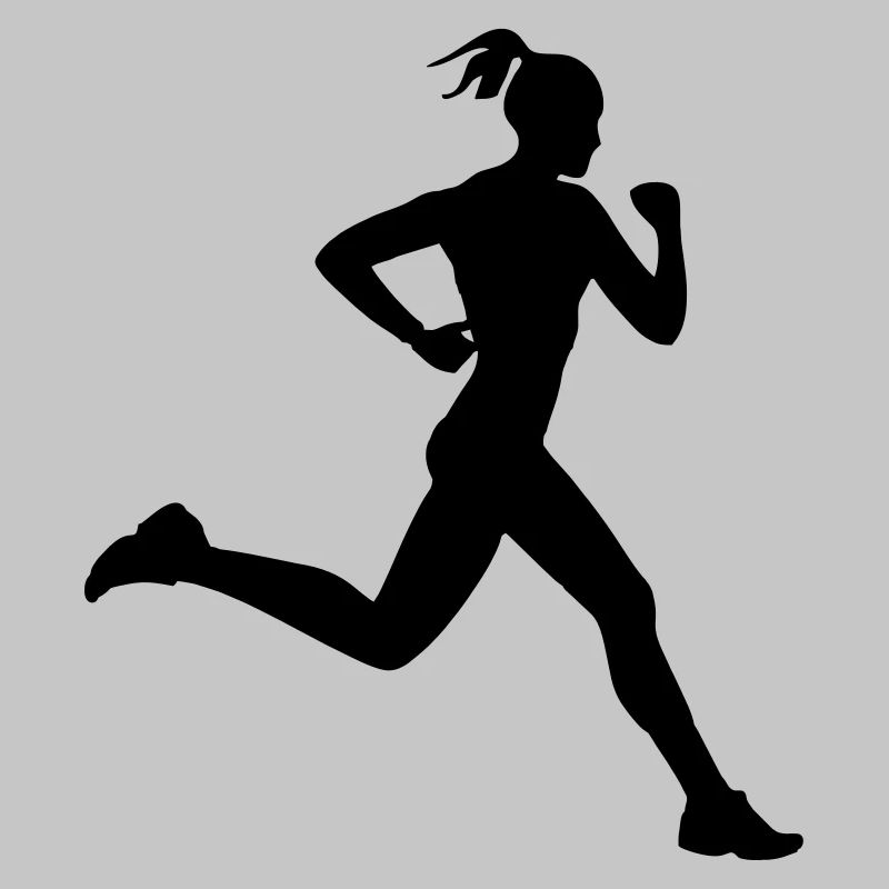 Läuferin oder Läuferin beim Laufen