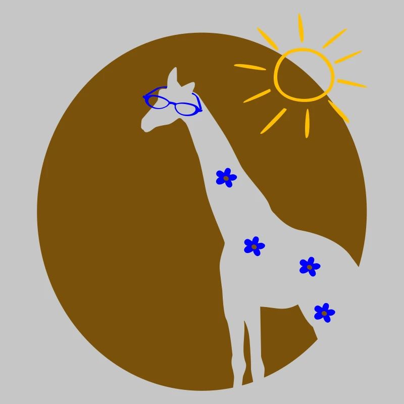 Giraffe mit Sonne