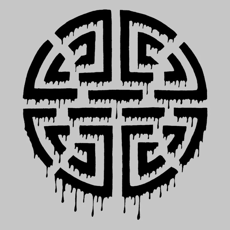 Graffiti eines schwarzen Labyrinths