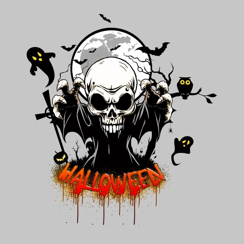 Skull with sharp teeth