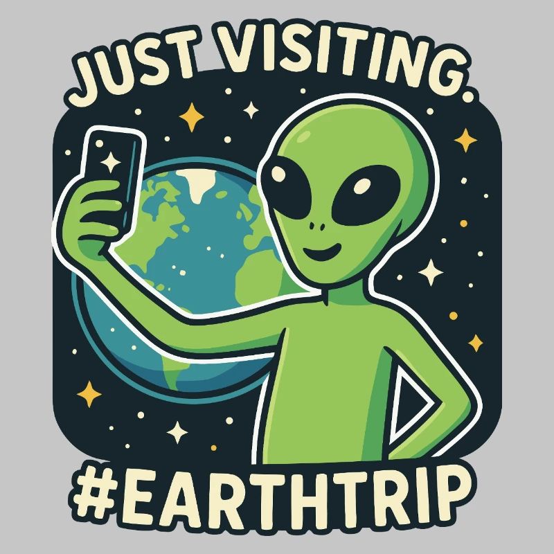 Alien Selfie mit Erde
