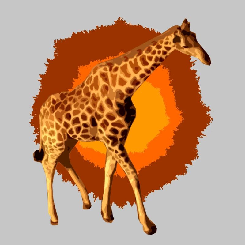 Giraffe in the sun fire