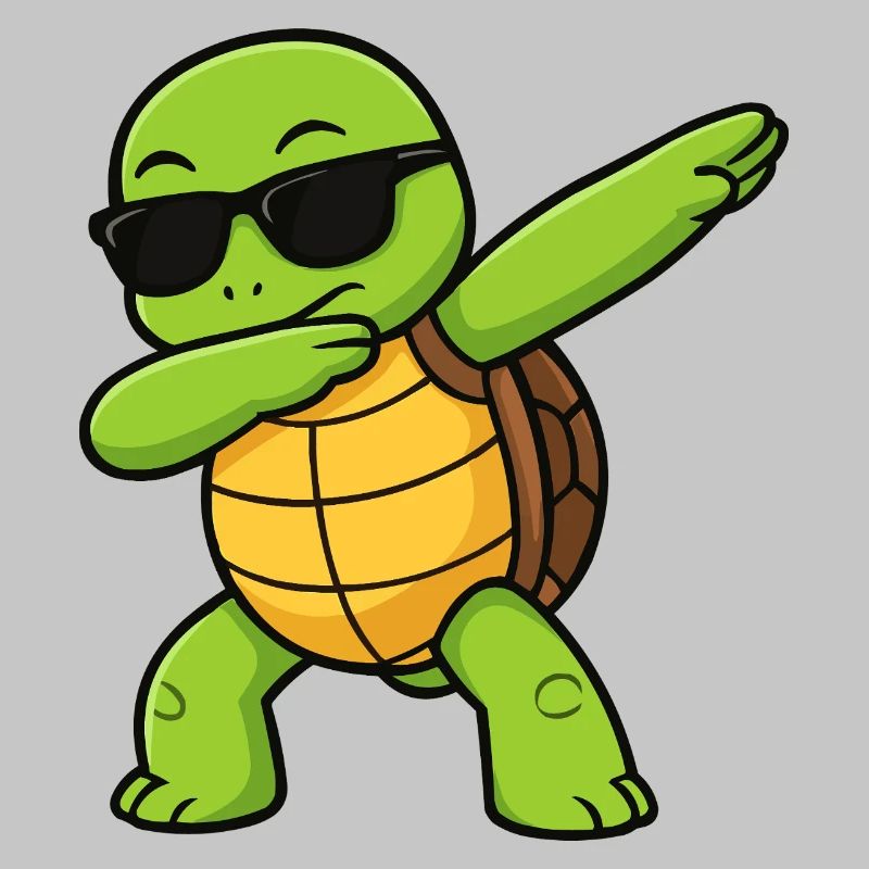 Dab Turtle with sunglasses