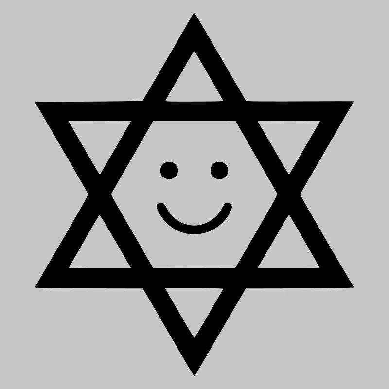 Lustiger Davidstern mit Smiley Gesicht